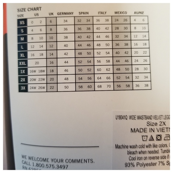 Hue Black Velvet Leggings 2X Unopened Brand New - Picture 4 of 4